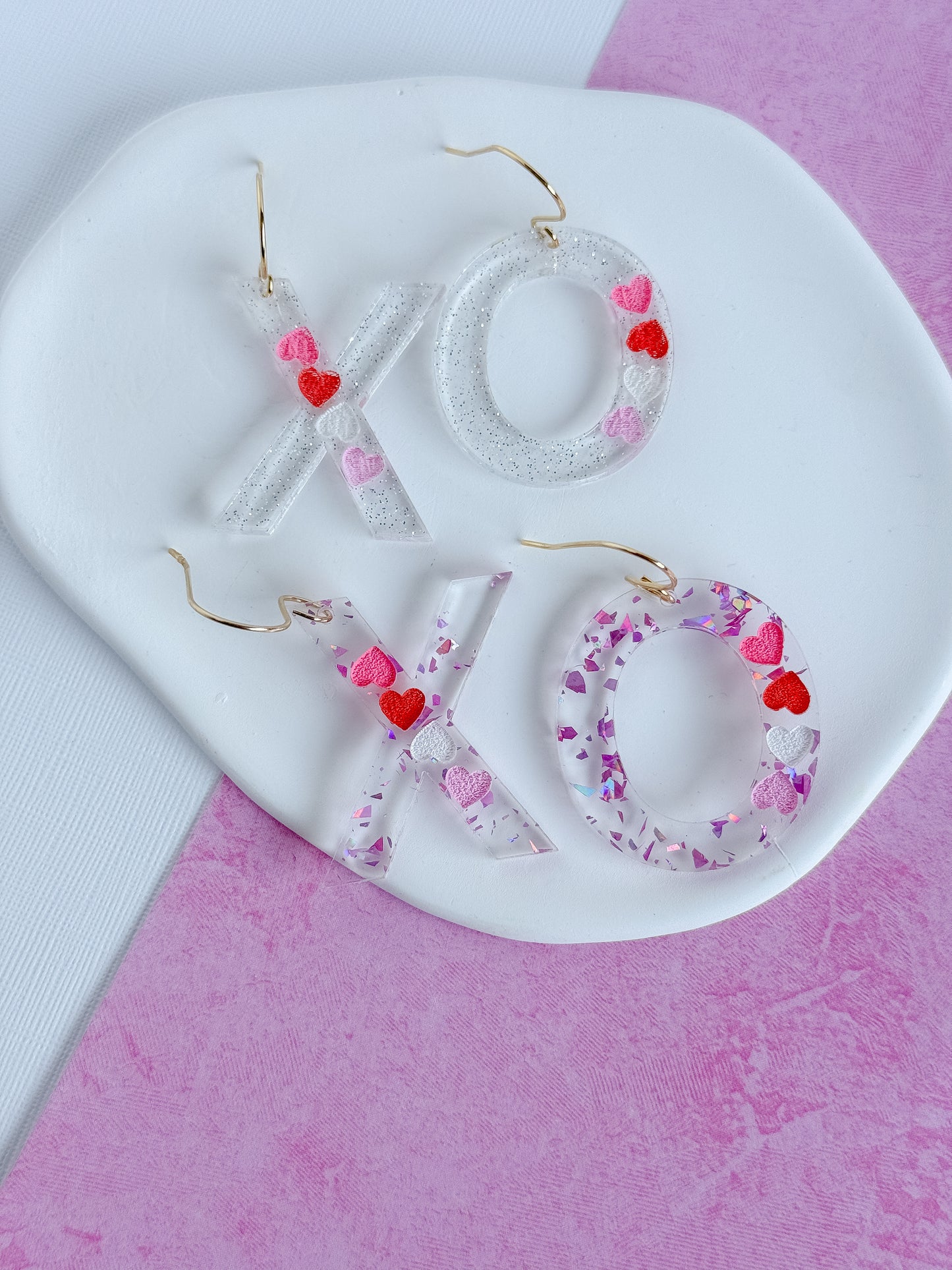 XO Valentine Dangle Earrings / Valentine Earrings