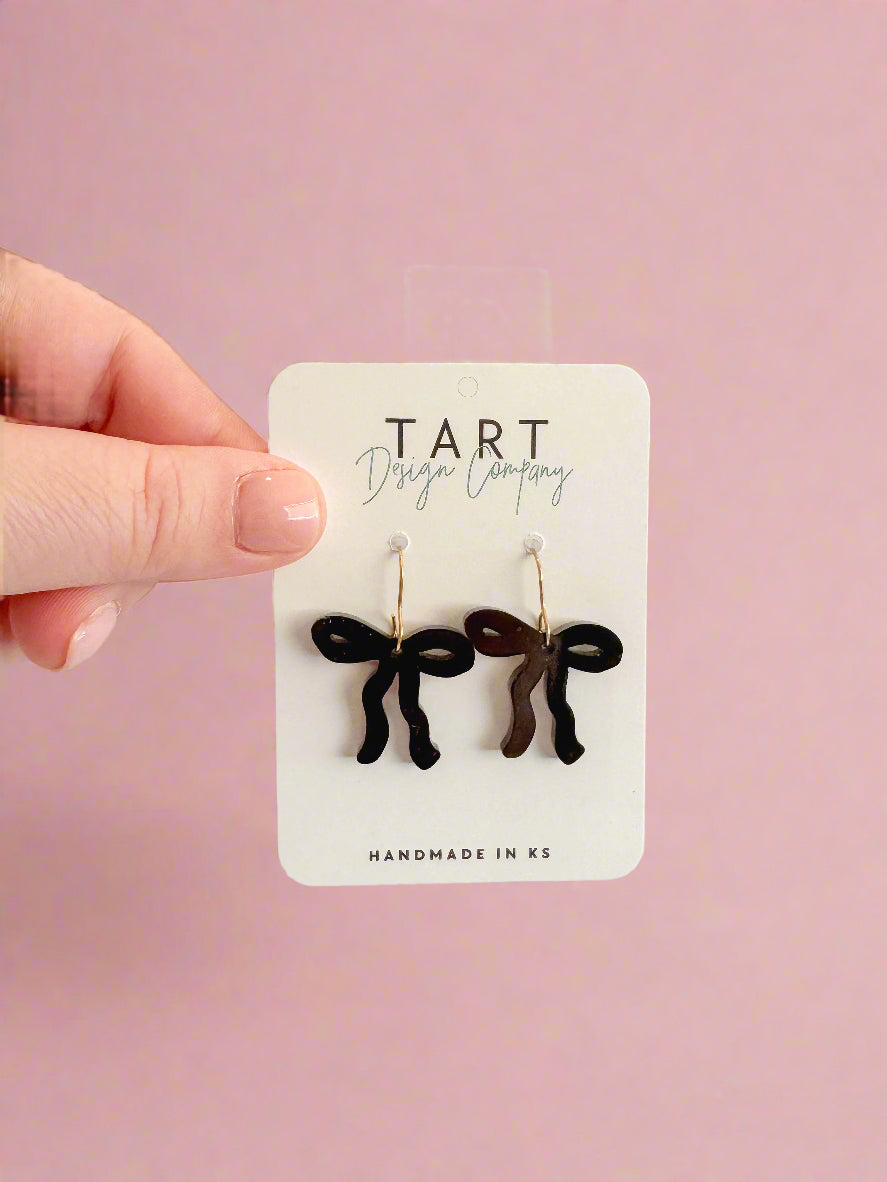 Cute Bow Acrylic Coquette Earrings