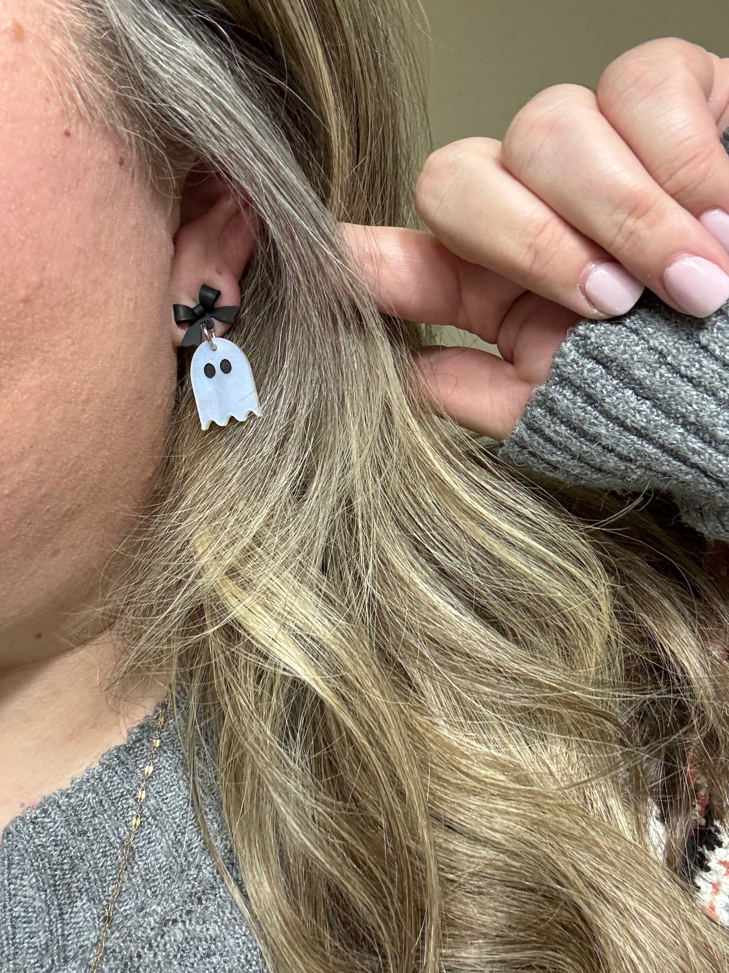 Arcade Ghost Acrylic Earrings