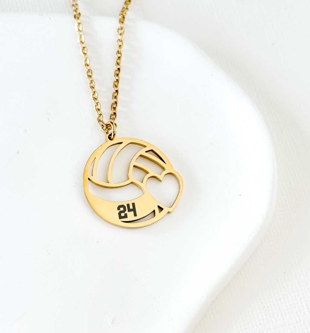 Personalized Volleyball Necklace