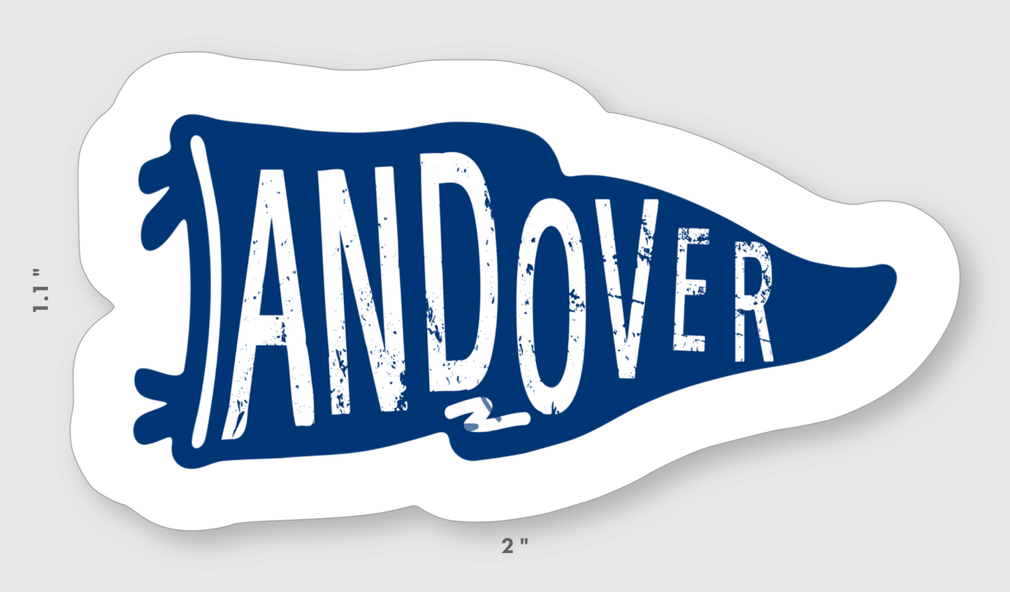 Andover Pennant Flag Waterproof Vinyl Sticker (AMS)
