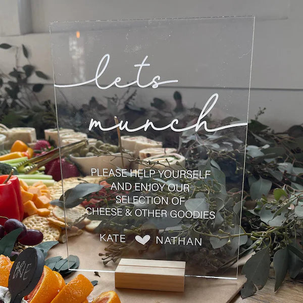 Charcuterie Grazing Tabletop Sign / Grazing Table sign for Wedding / Charcuterie sign