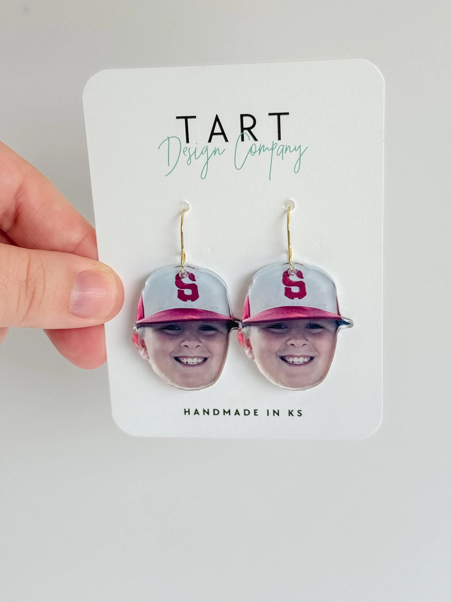 Game Day Student Athlete Face Photo Earrings