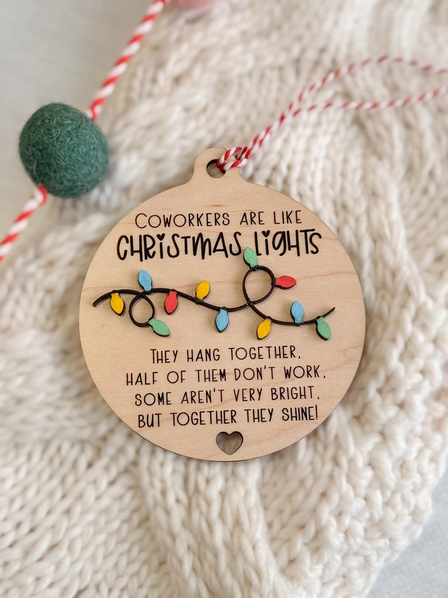 Coworkers Christmas Light Ornament