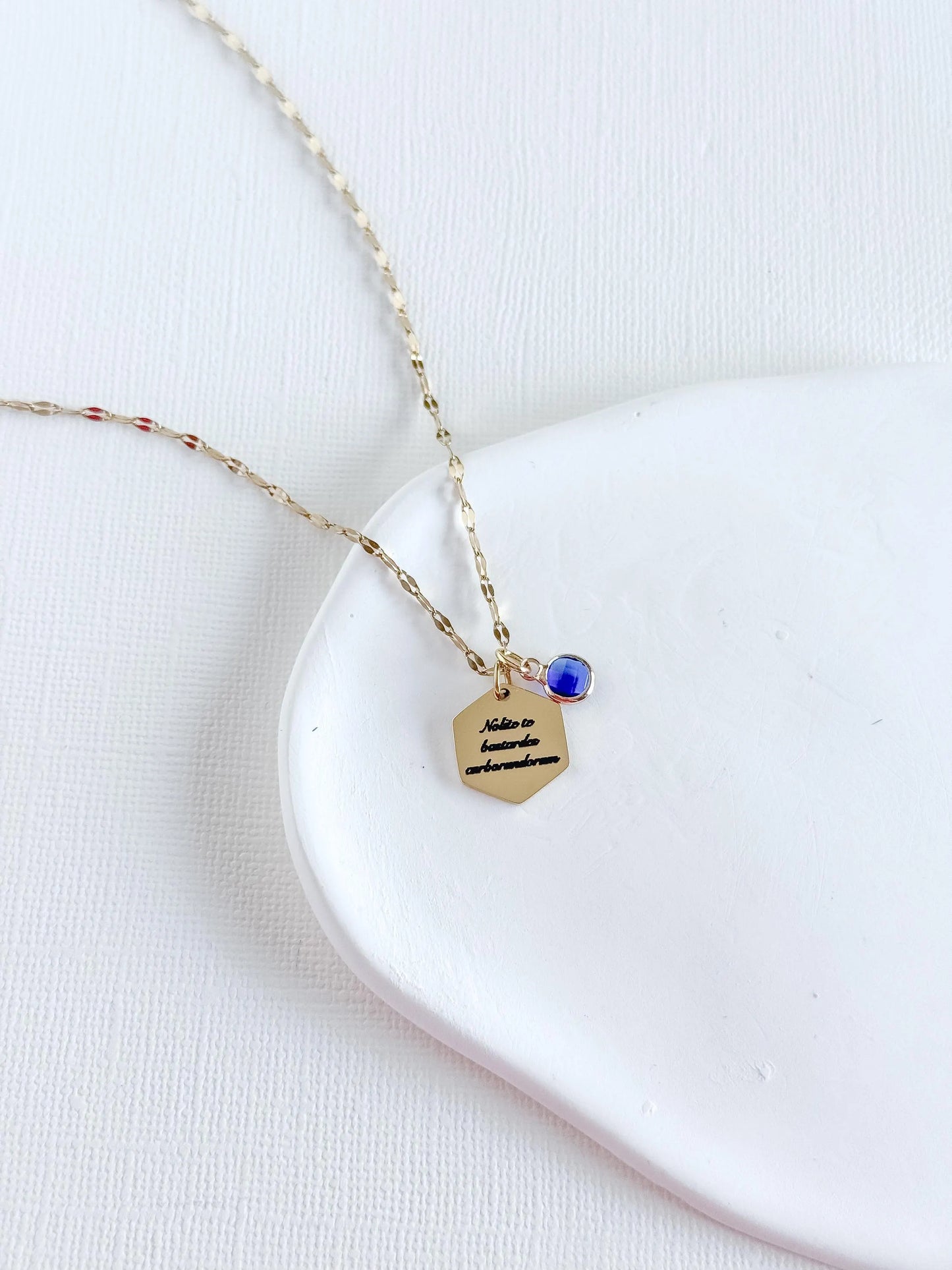 Nolite te bastardes carborundorum Engraved Necklace