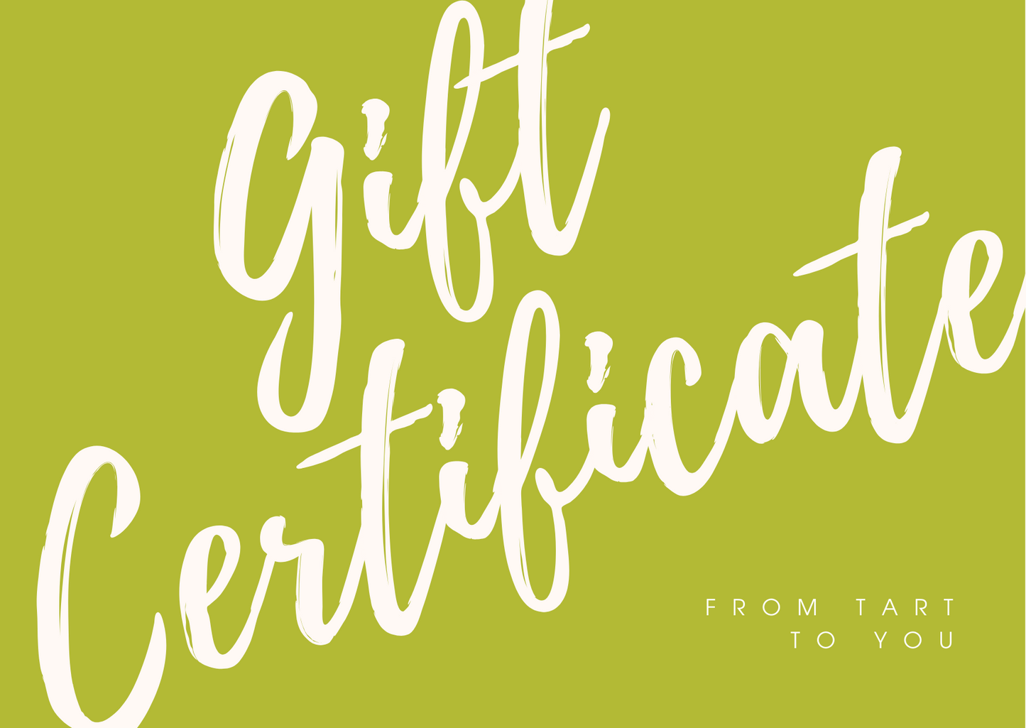 TART Virtual Gift Card