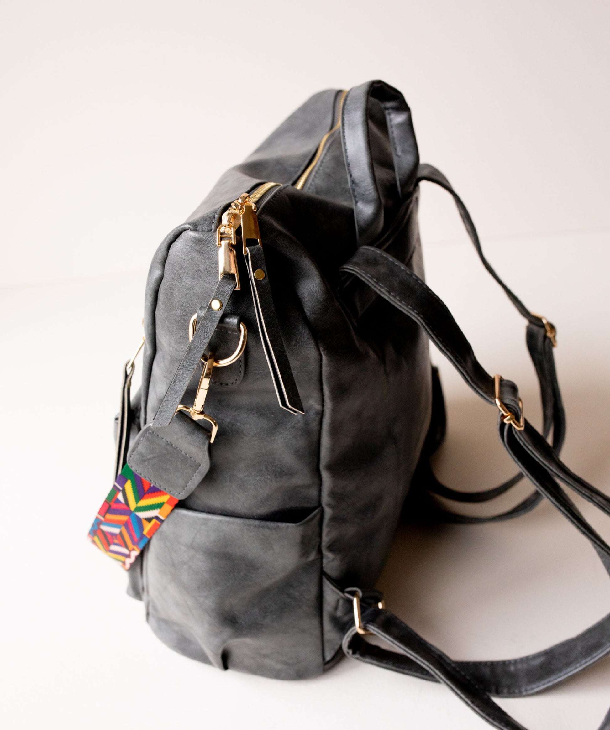 aztec leather backpack Hand Tooled Backpacks Lobos Del Mar Clothing Conveniently sized roomy multi Wrangler Black Southwestern Aztec Knitted