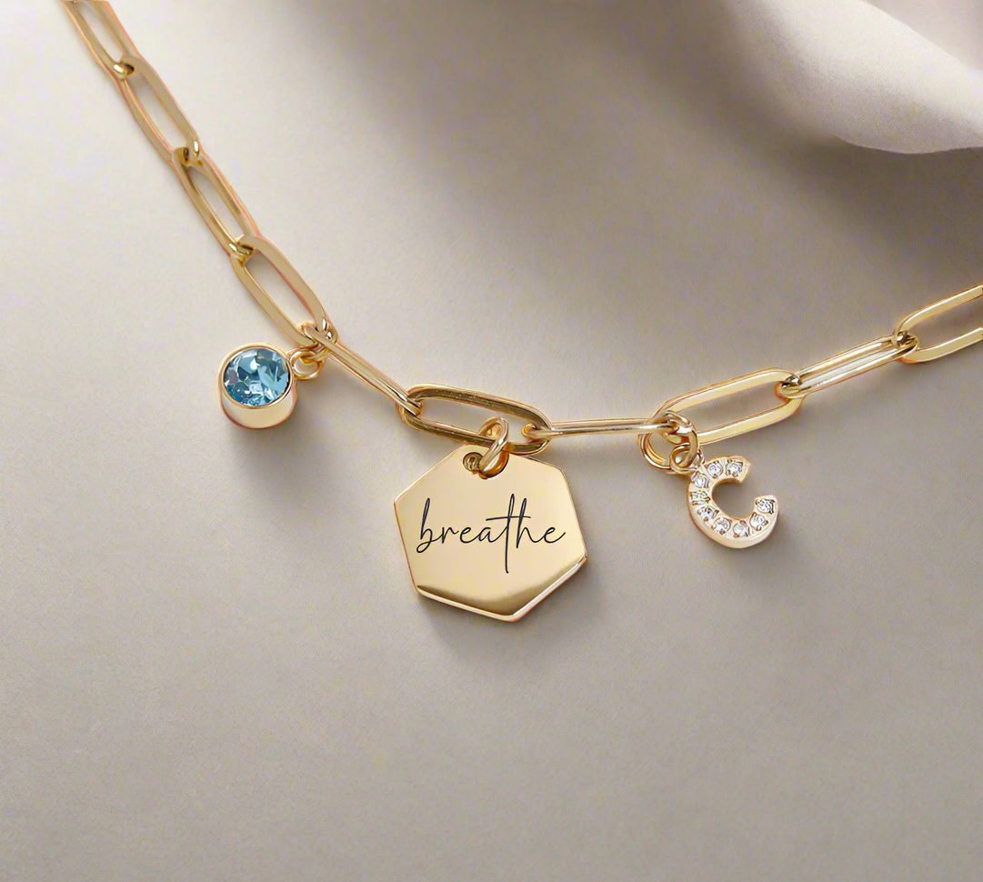 Basic Paper Clip Charm Necklace