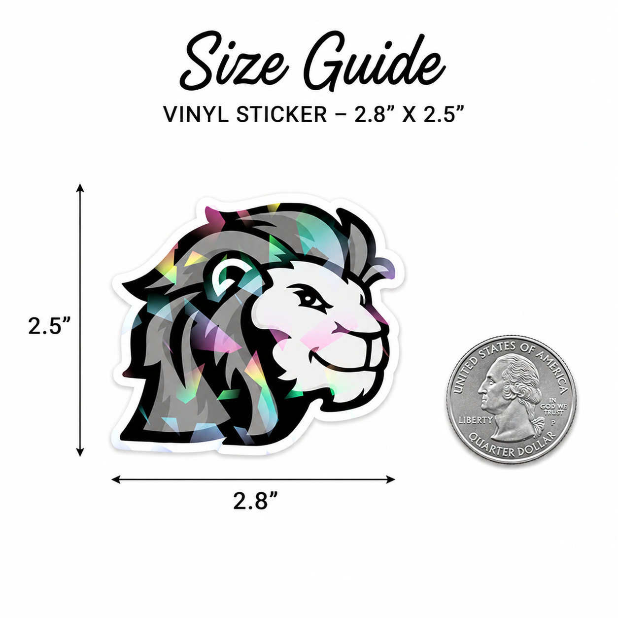 PWS Mascot Holographic Water Bottle Sticker