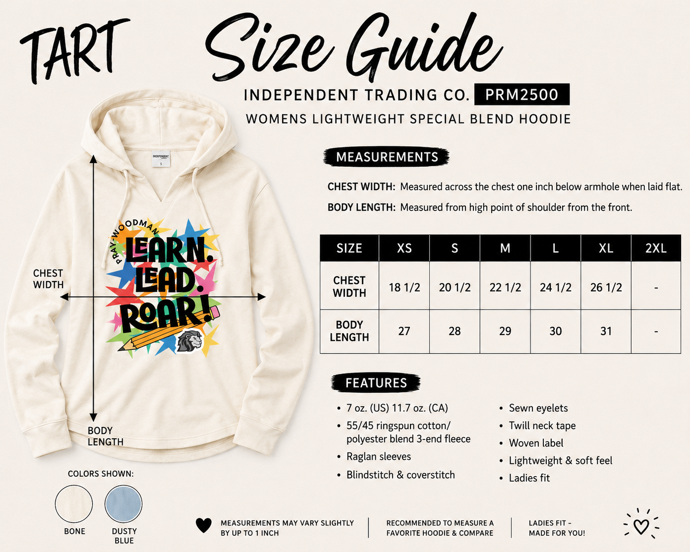 PWS Learn Lead Roar Flowy Hoodie (Ladies)