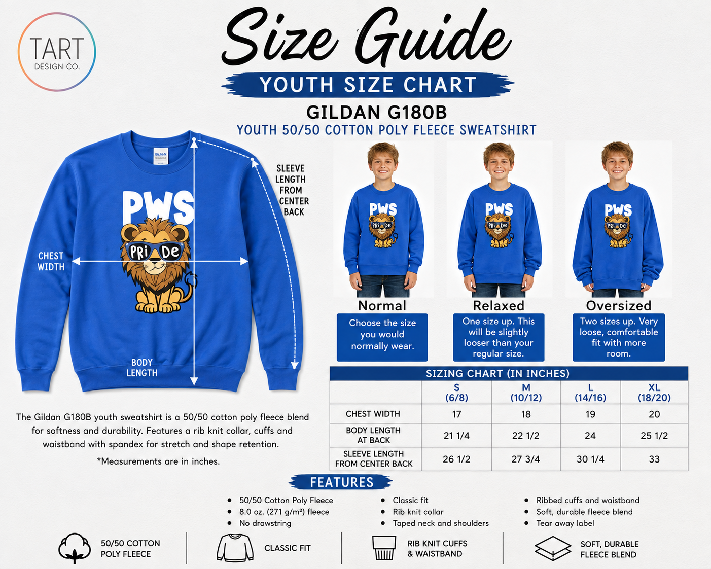 PWS Playful Lion Crewneck Sweatshirt