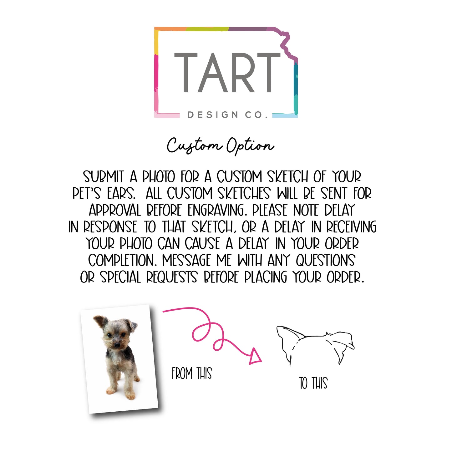 Custom Dog Ear Necklace