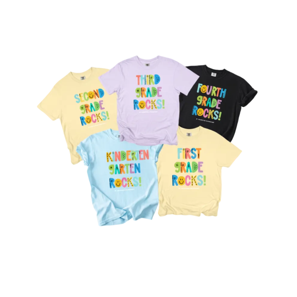 Colorful Bella Canvas Tees for back to school