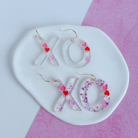 XO Valentine Dangle Earrings  / Valentine Earrings