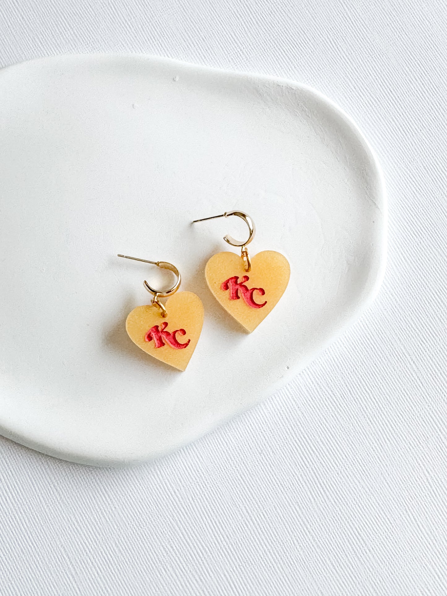 KC Heart Mini Hoops