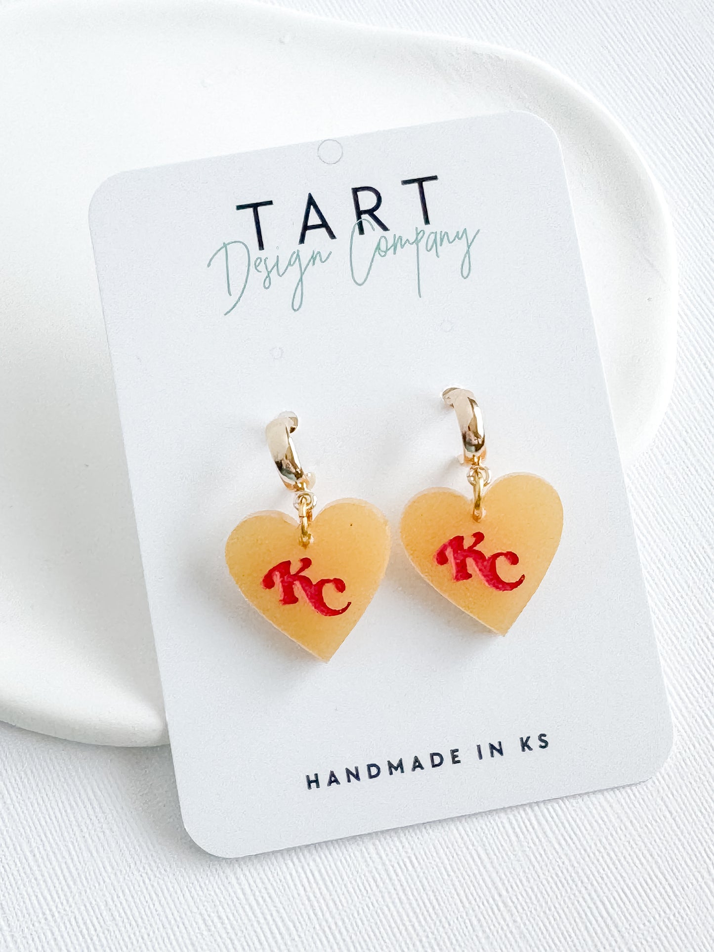 KC Heart Mini Hoops