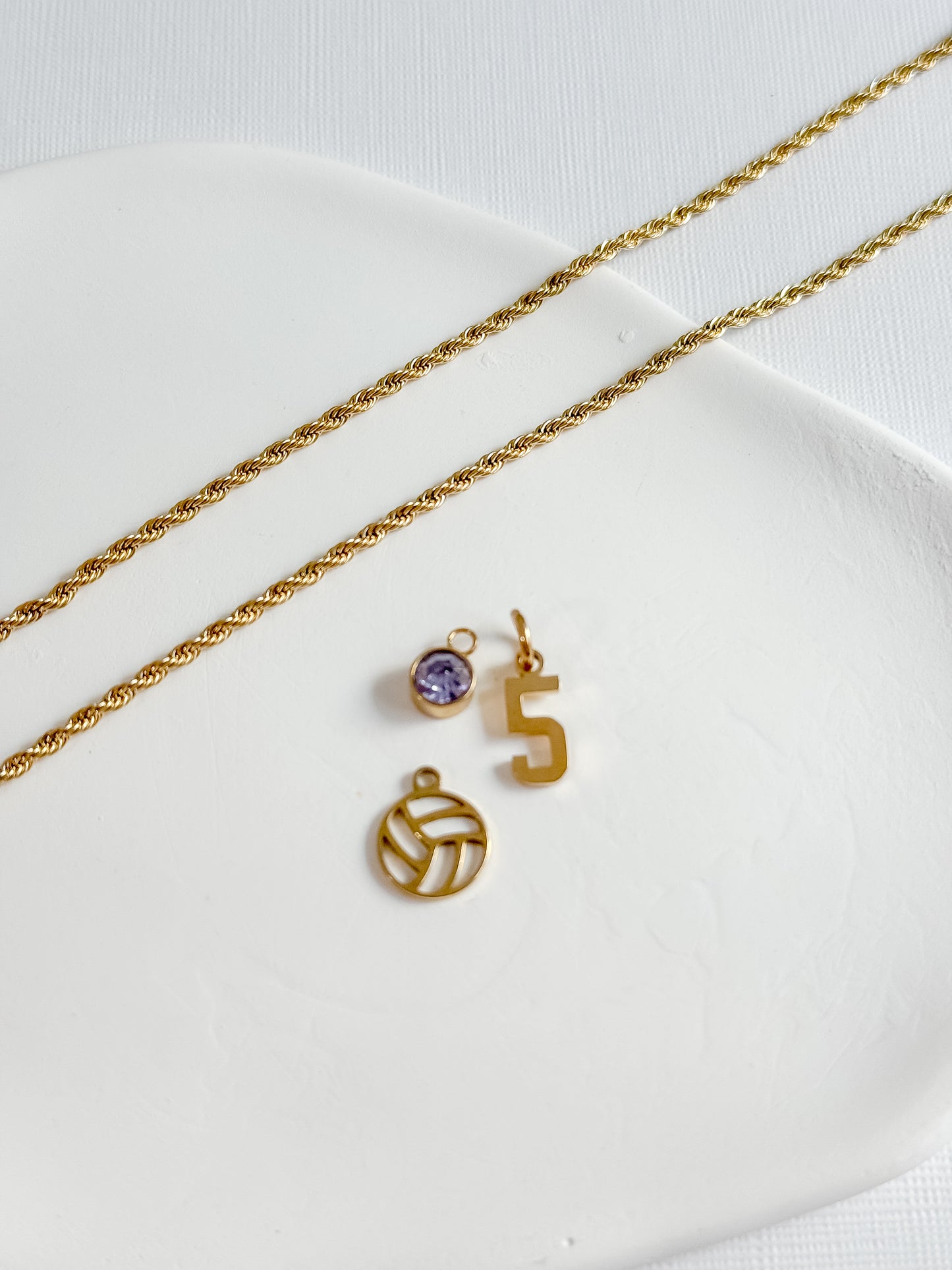 Custom Number Sport Cluster Necklace