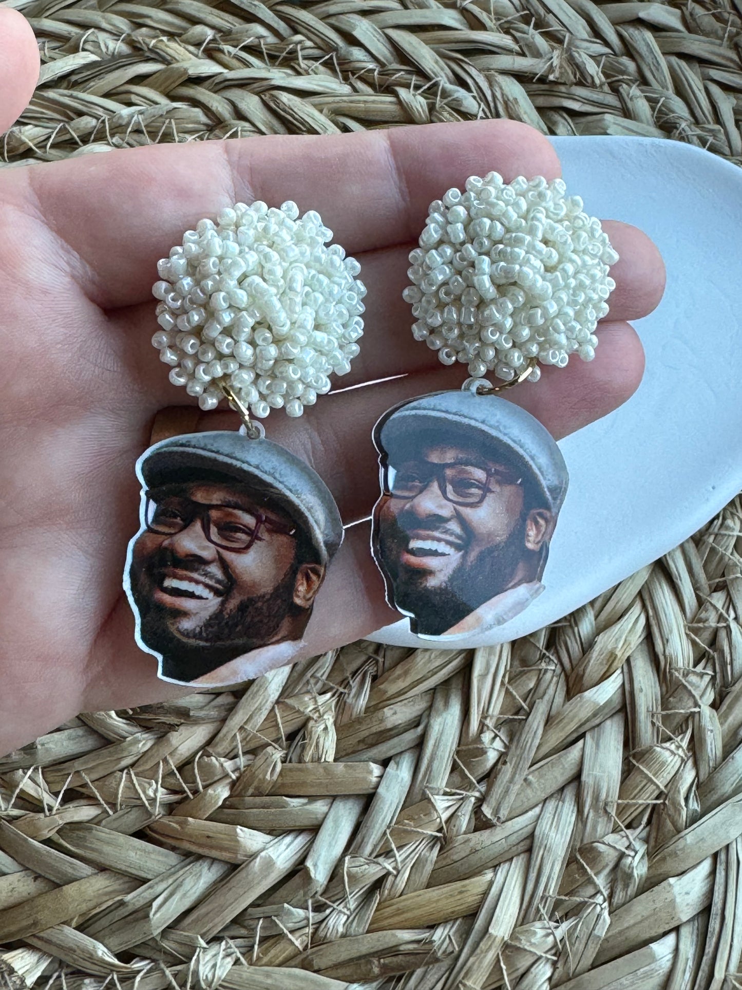 Fiancé Photo Earrings