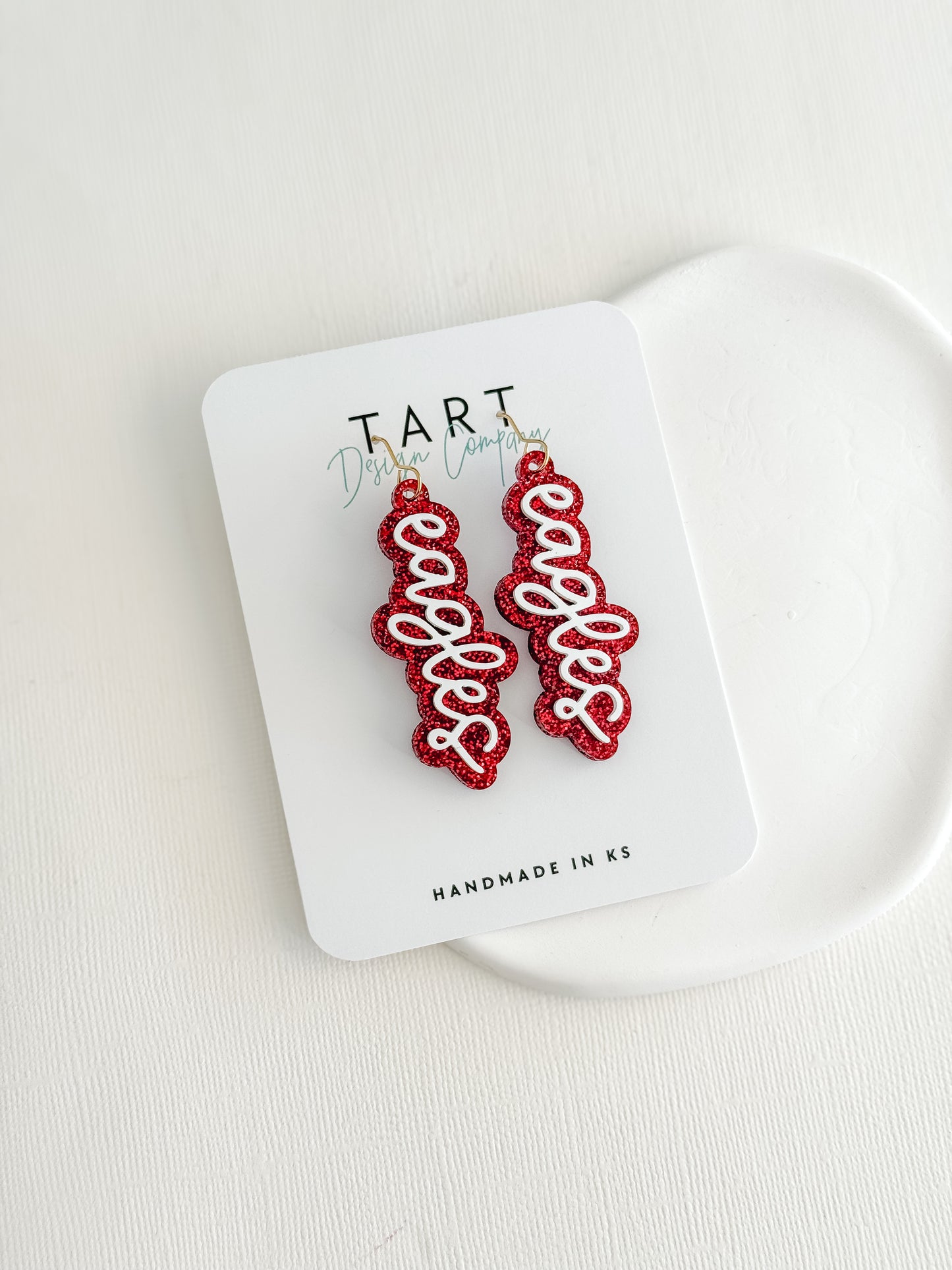 Layered Glitter Mascot Earrings