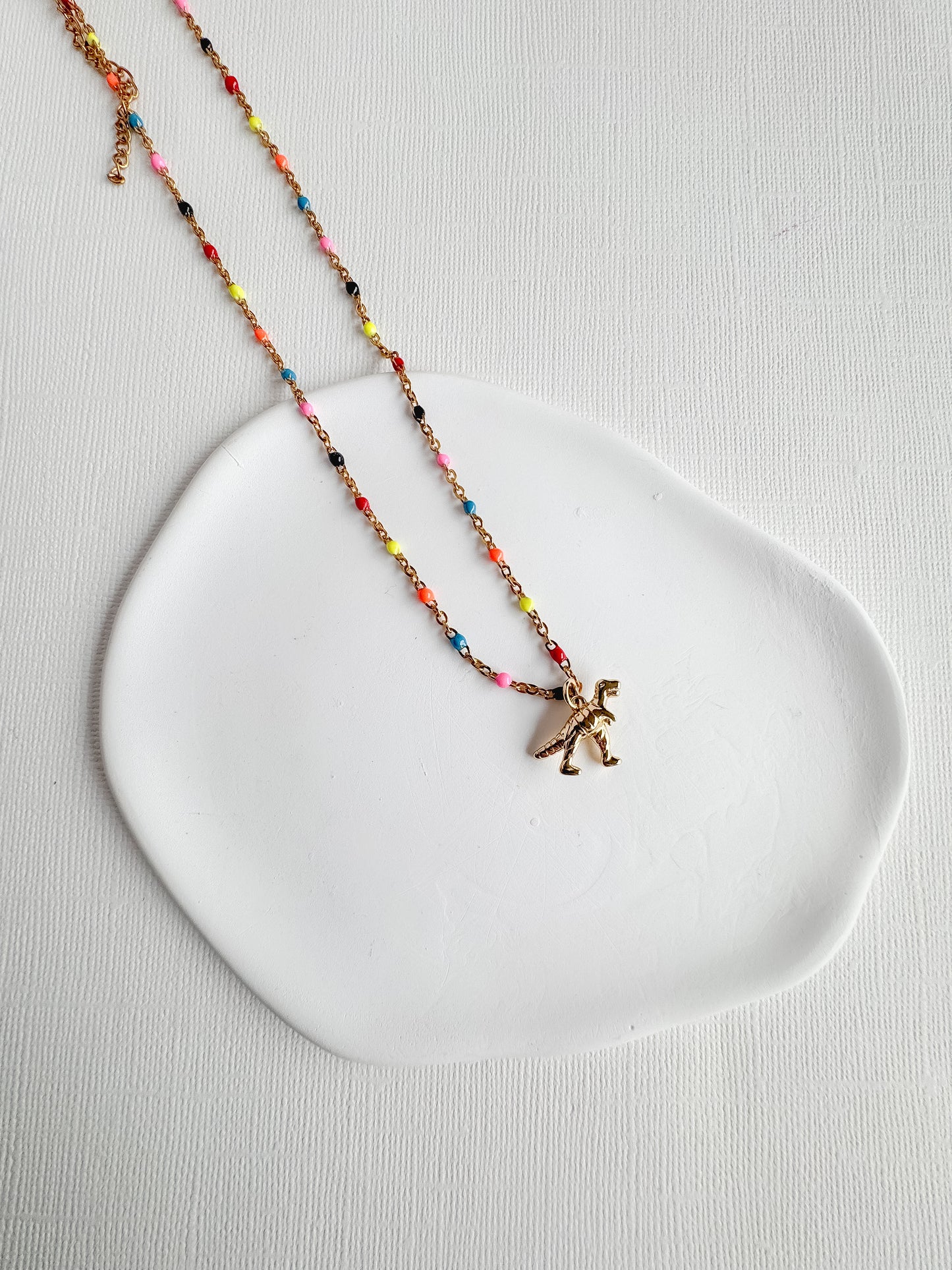 Confetti Dinosaur Necklace