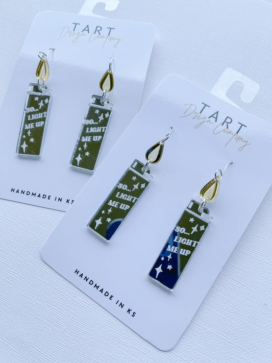 So Light Me Up Lighter Acrylic Earrings