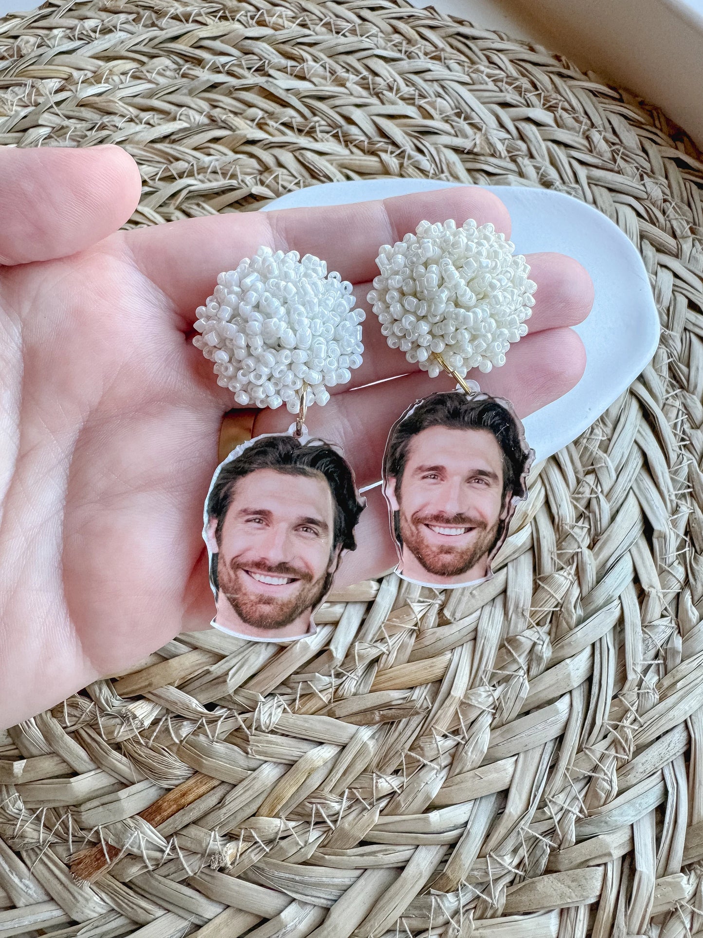 Fiancé Photo Earrings