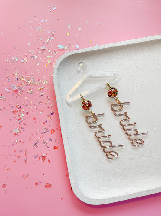 Bride Statement Earrings / Bachelorette Party Earrings