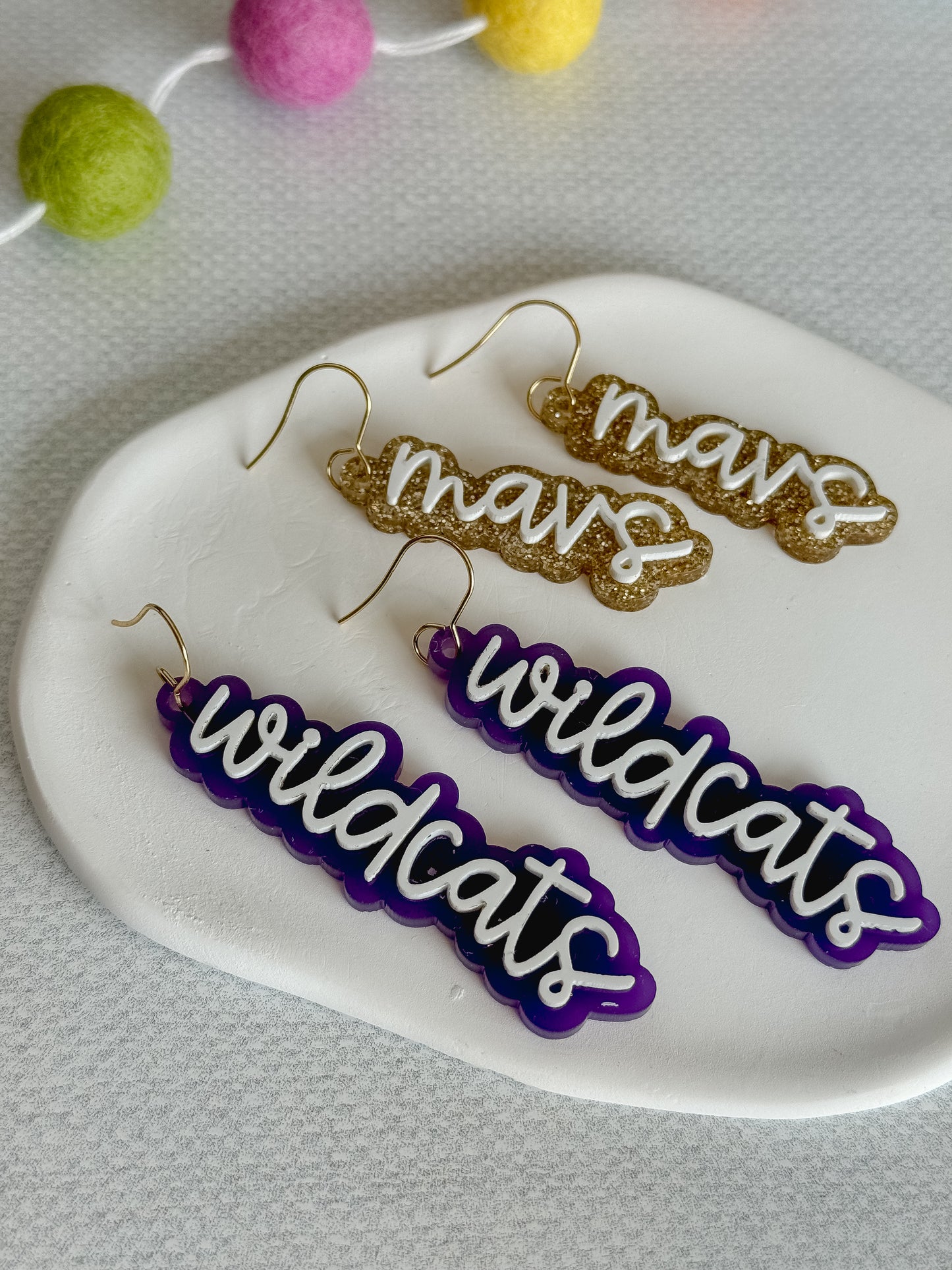 Game Day Statement Earring / College / School Spirit Mascot Earring