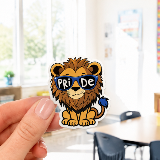 PWS Cute Lion Water Bottle Sticker