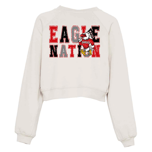 Eagle Nation Crop Vintage Sweatshirt