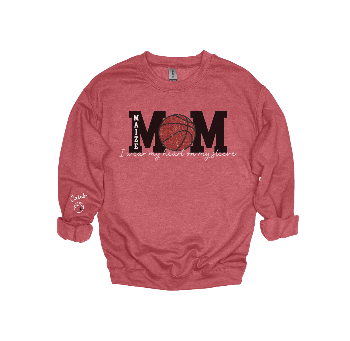 Maize Basketball Mom Gildan Crewneck