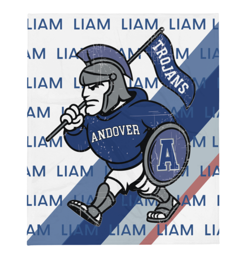 Custom Name Retro Trojan Mascot Minky (AMS)