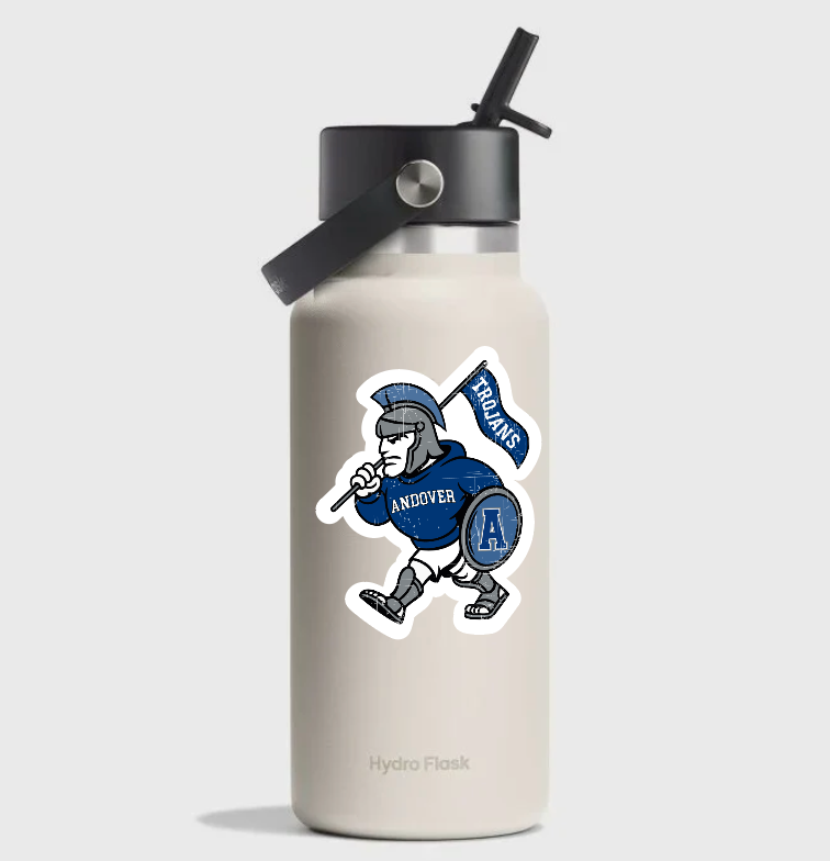 Trojan Retro Mascot Waterproof Vinyl Sticker (AMS)