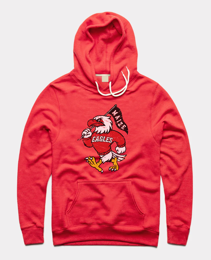 Vintage Eagle Mascot Premium Sponge Hoodie (MMS)