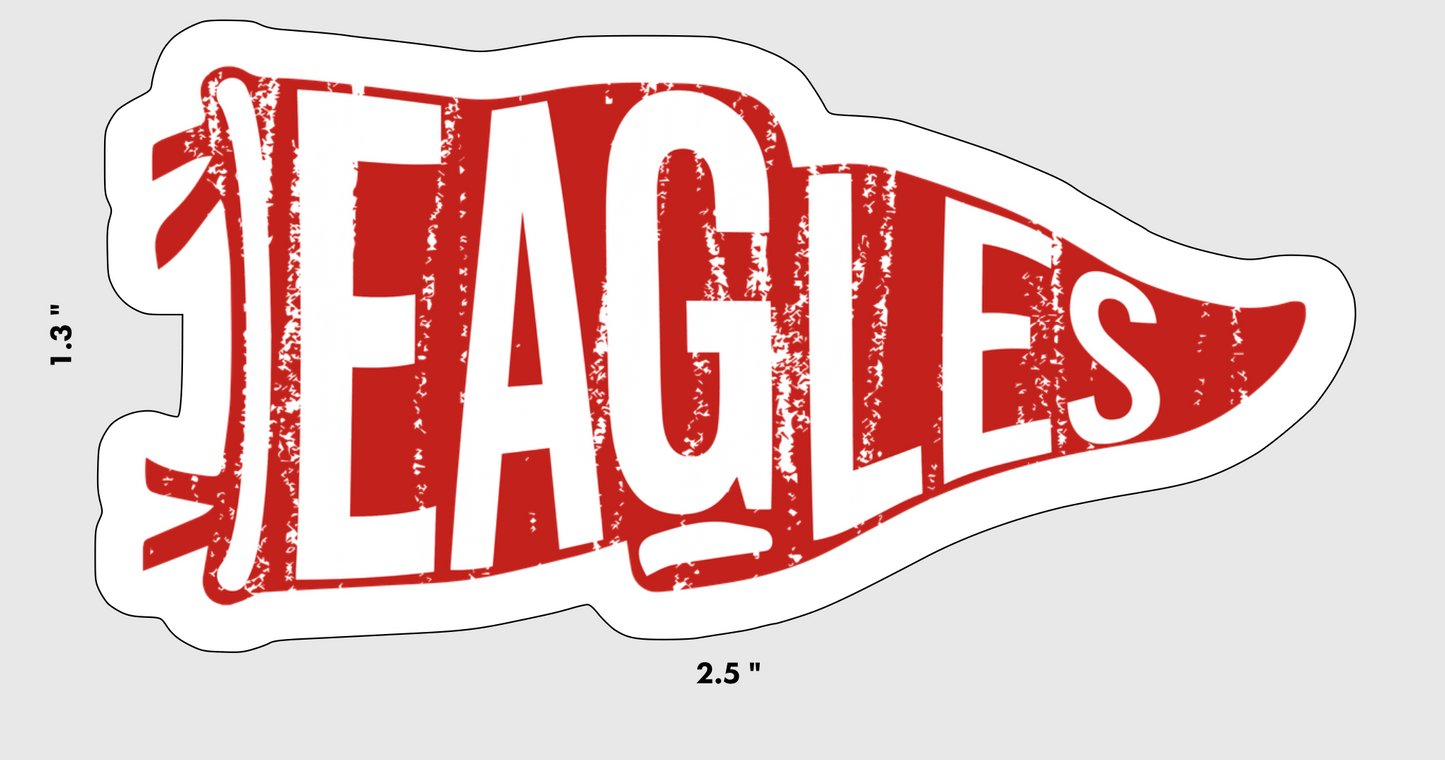Eagles Pennant Flag Waterproof Vinyl Sticker (MMS