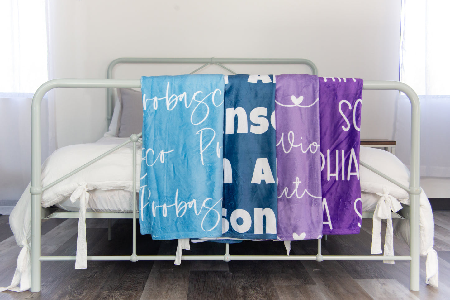 Repeating Name Blanket / Soft Minky Blanket Personalized with Name