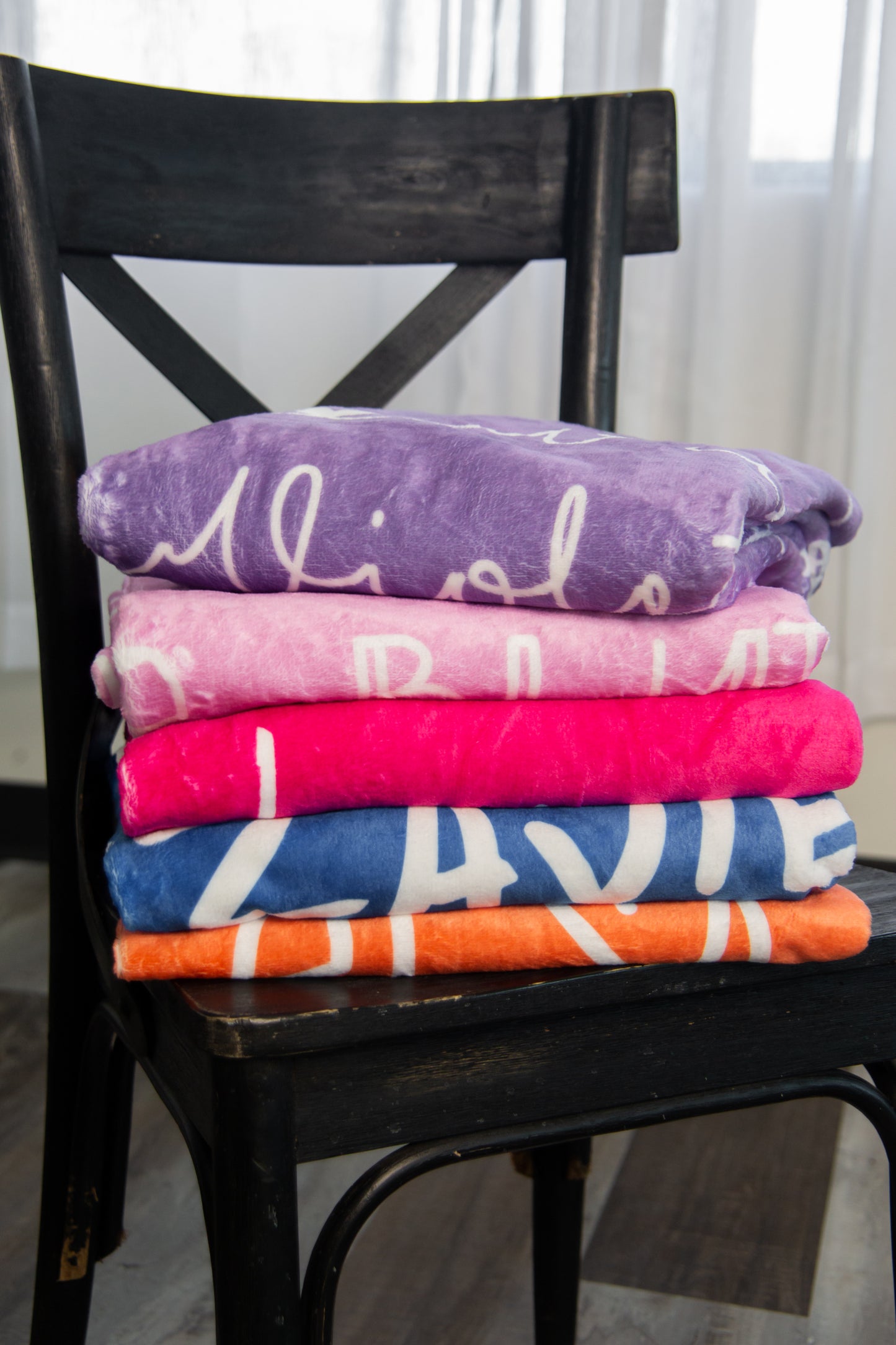 Repeating Name Blanket / Soft Minky Blanket Personalized with Name