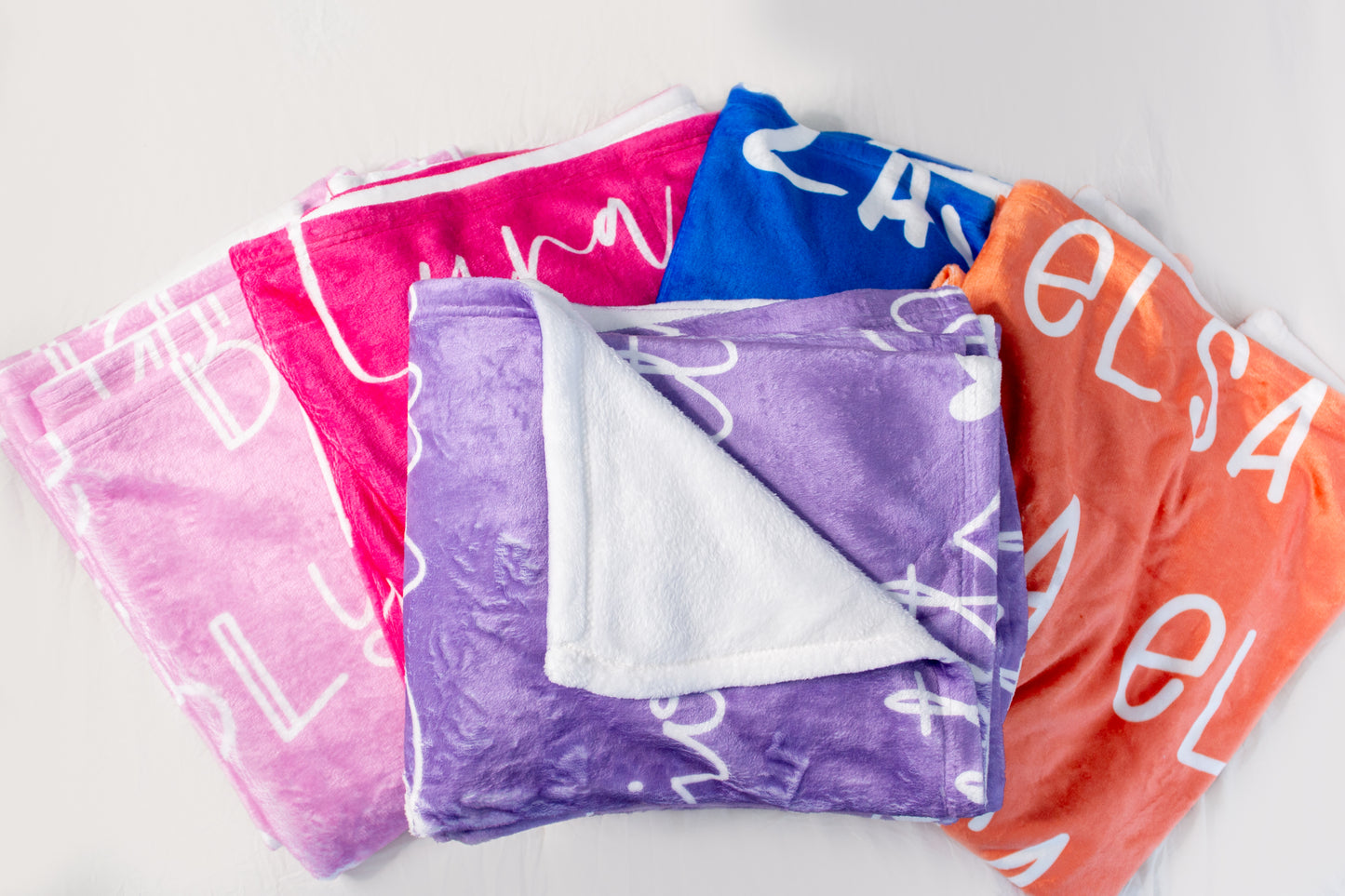 Repeating Name Blanket / Soft Minky Blanket Personalized with Name