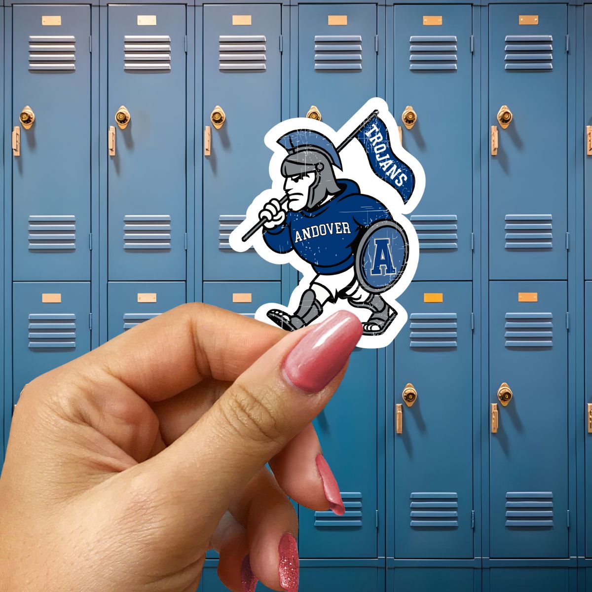 Trojan Retro Mascot Waterproof Vinyl Sticker (AMS)