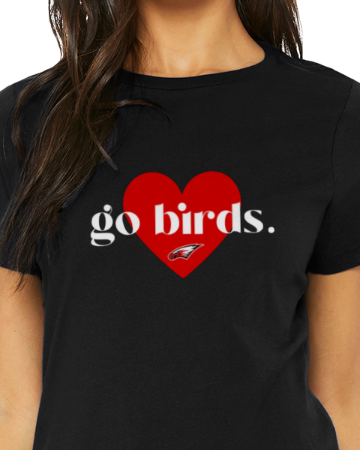 Ladies Go Birds Heart Tee (MMS)