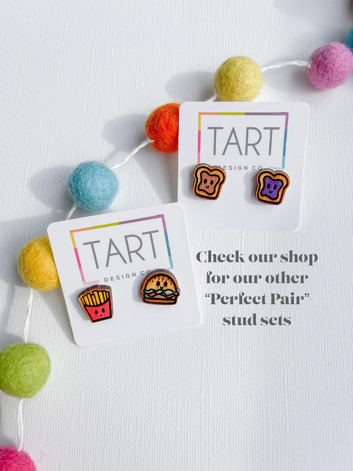 Perfect Pair Peanut Butter and Jelly Stud Earrings