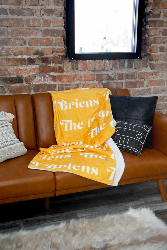 Name Family Throw Blanket