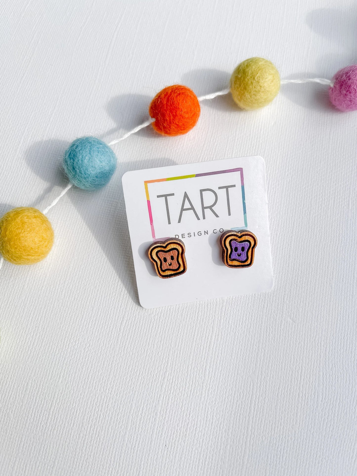 Perfect Pair Peanut Butter and Jelly Stud Earrings