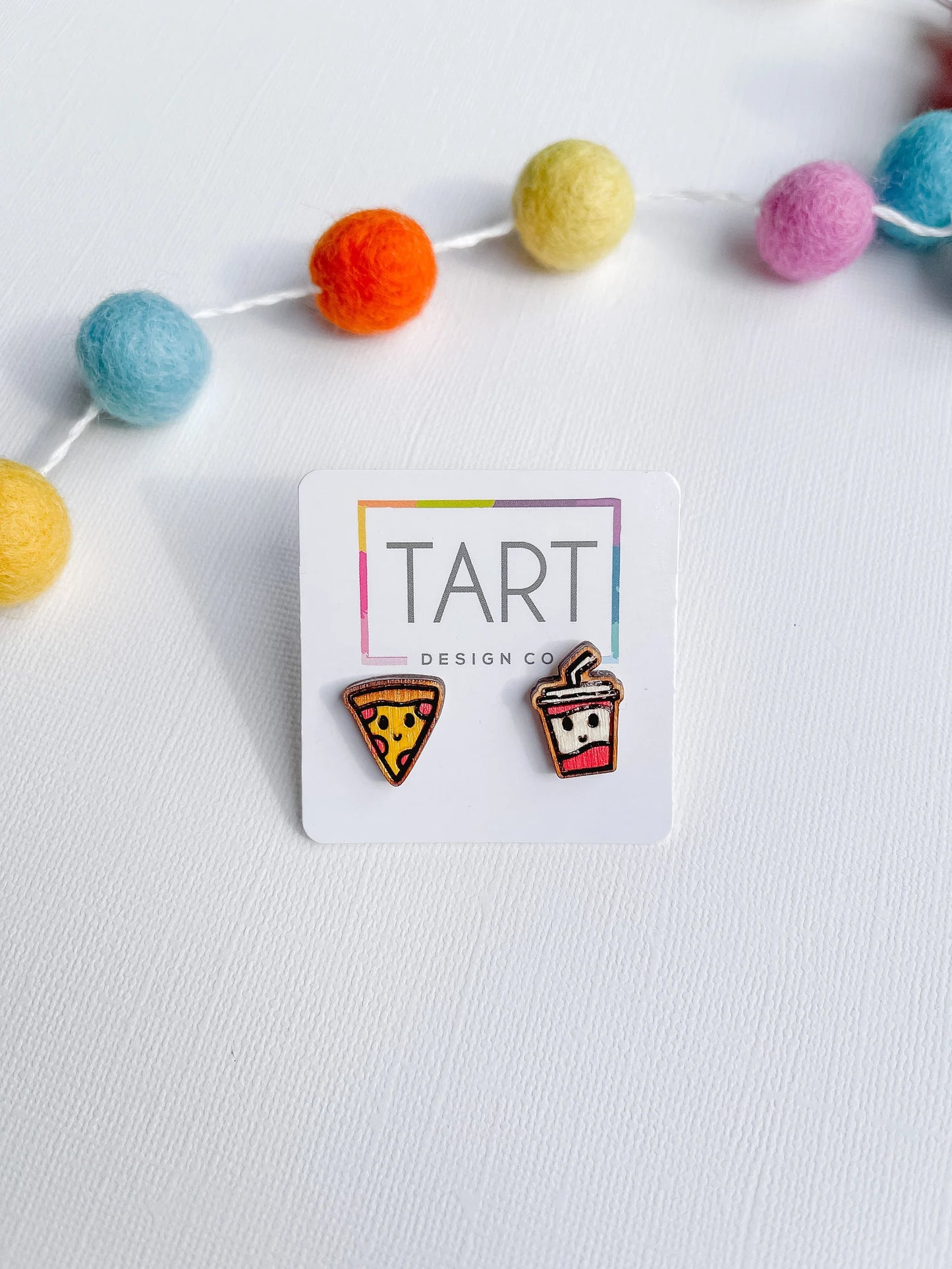 Perfect Pair Pizza and Soda Stud Earrings