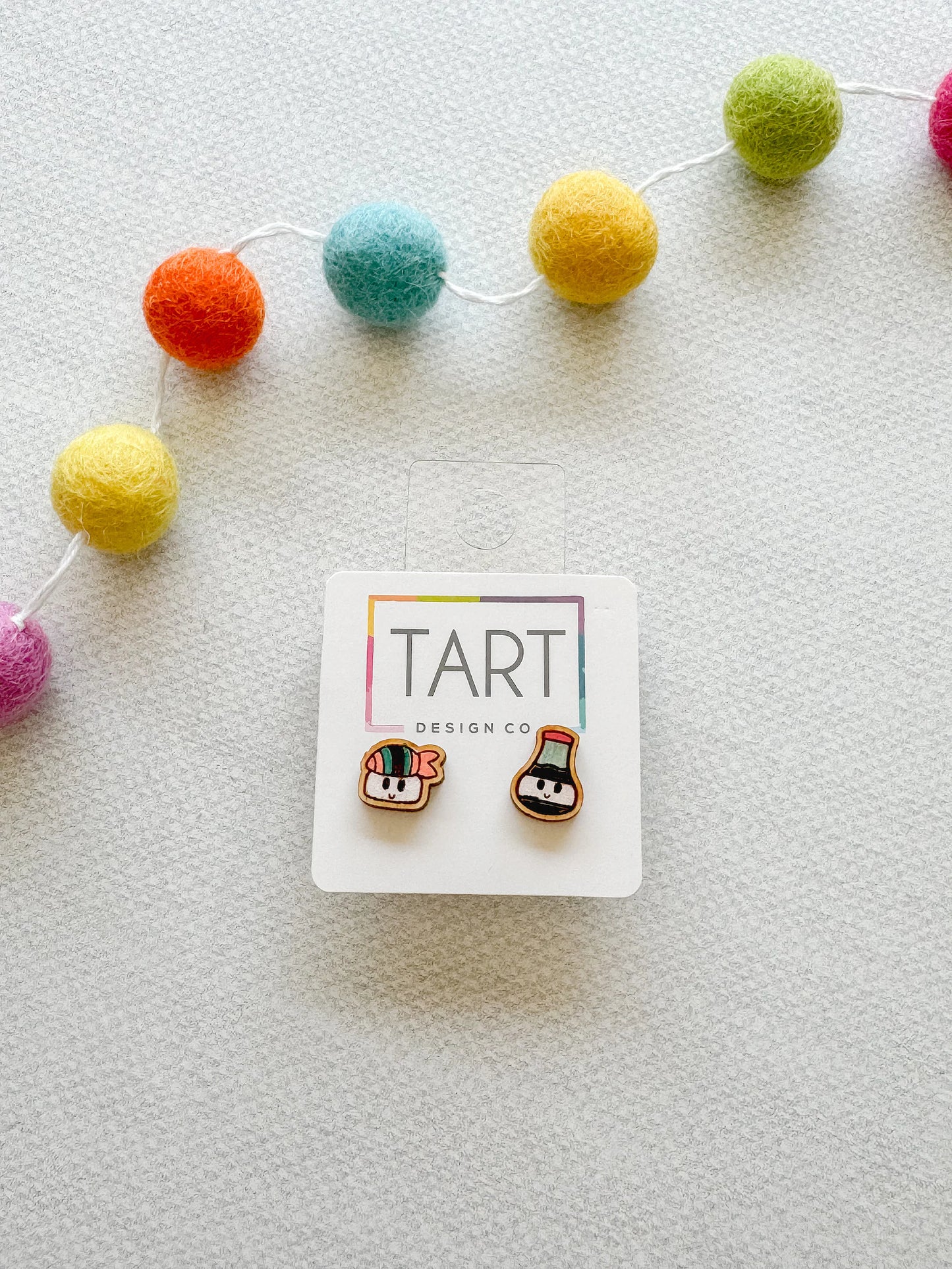 Perfect Pair Sushi and Soy Sauce Stud Earrings