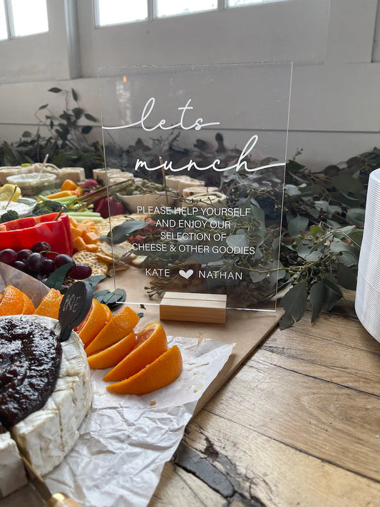 Charcuterie Grazing Tabletop Sign / Grazing Table sign for Wedding / Charcuterie sign