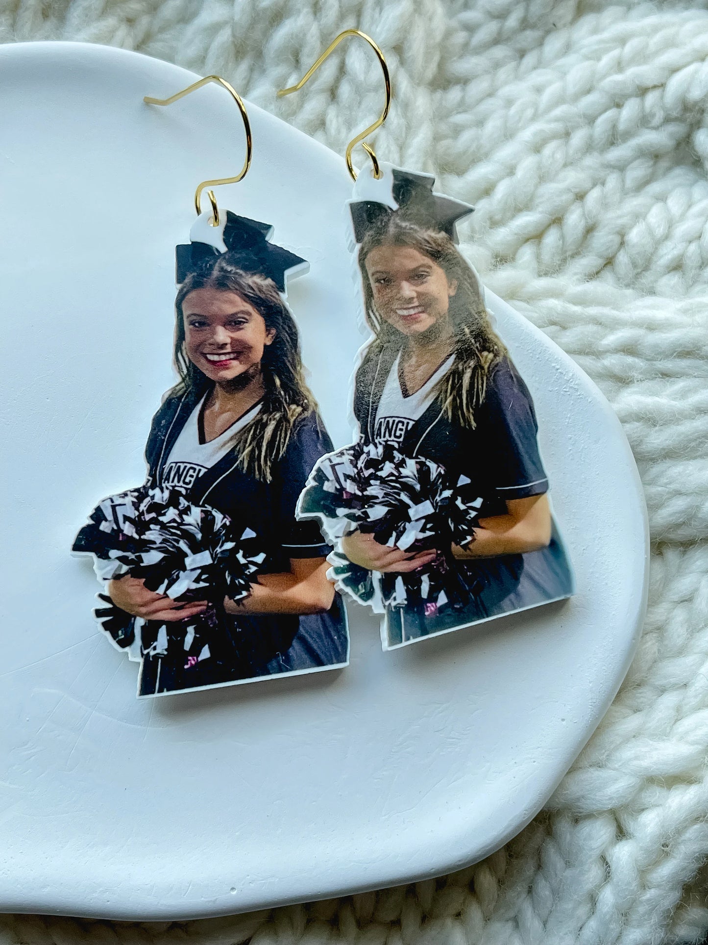 Game Day Student Athlete Photo Earrings / Custom Photo Earrings