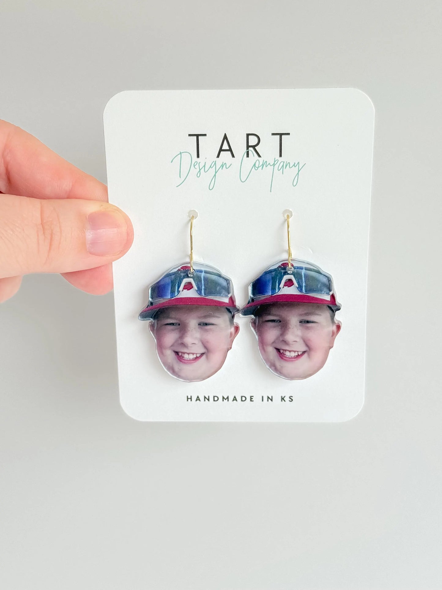Game Day Student Athlete Face Photo Earrings