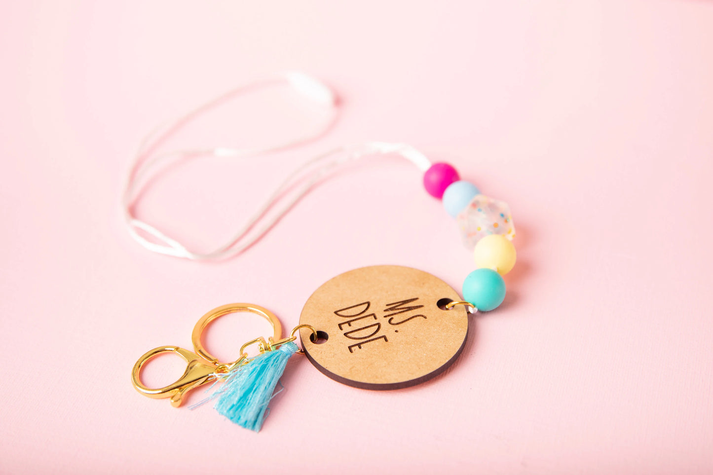Colorful Confetti Lanyard  for Teachers