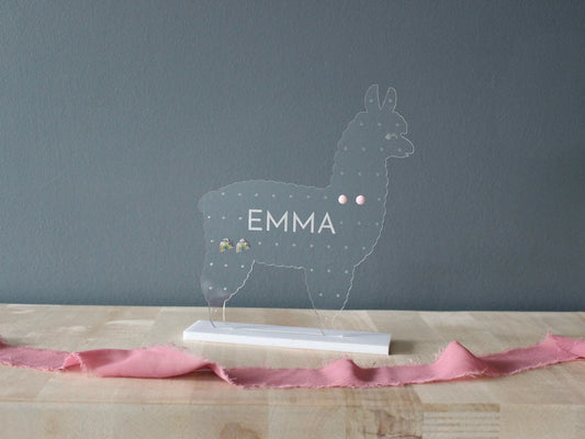 Standing Llama Jewelry Stand